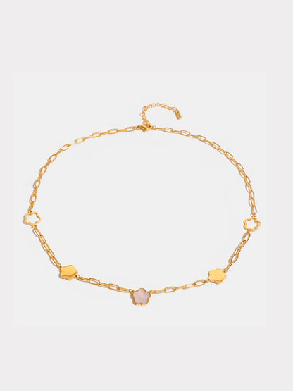 Stainless Steel  Flower Necklace