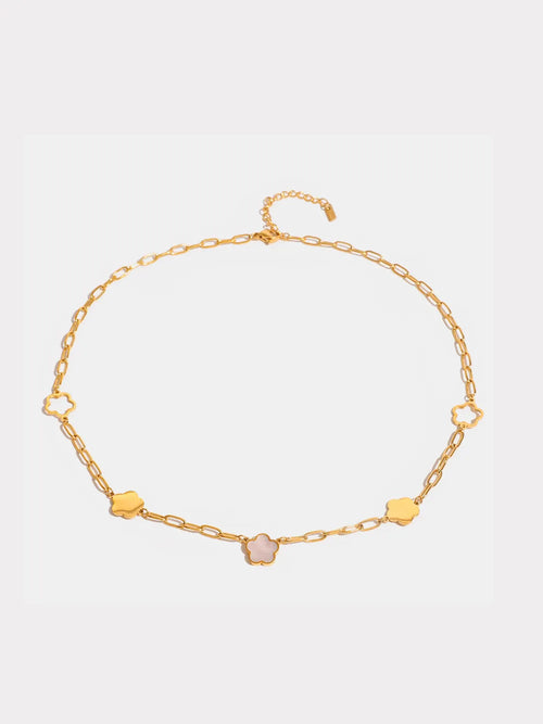 Stainless Steel  Flower Necklace