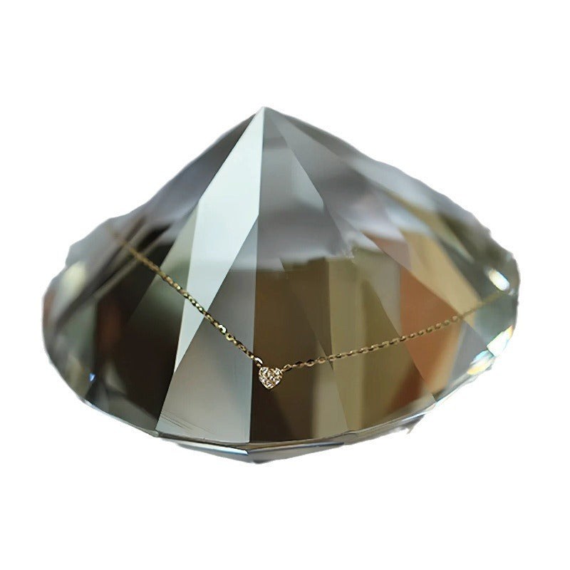 gold mini heart necklace