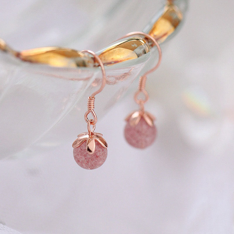 sweet crystal ball earrings