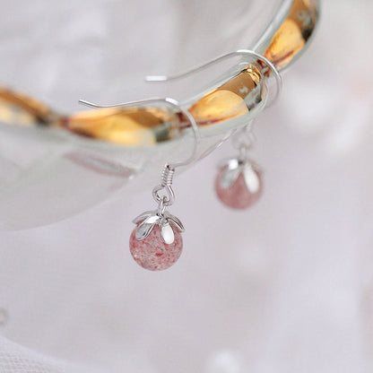 sweet crystal ball earrings