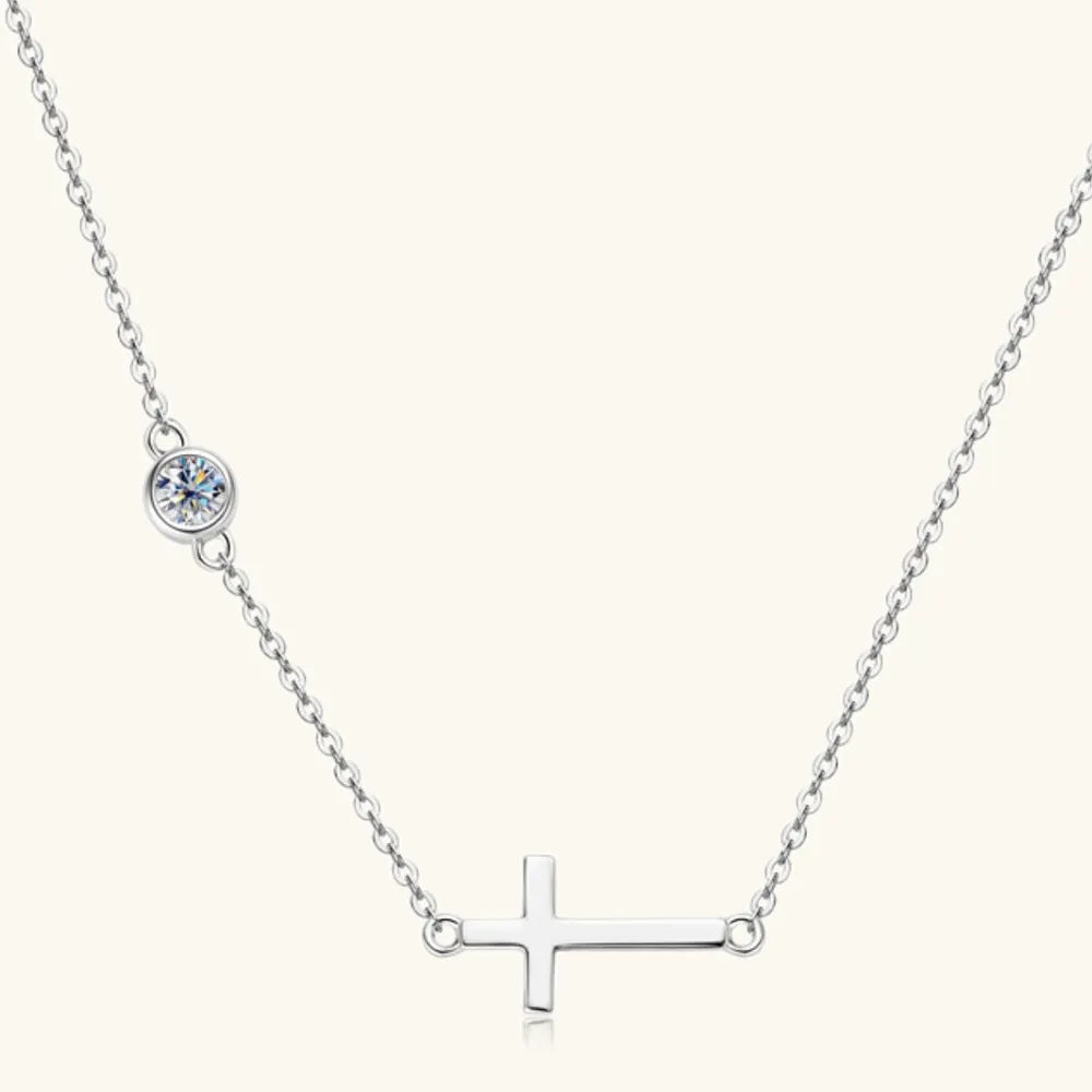Silver Moissanite Necklace